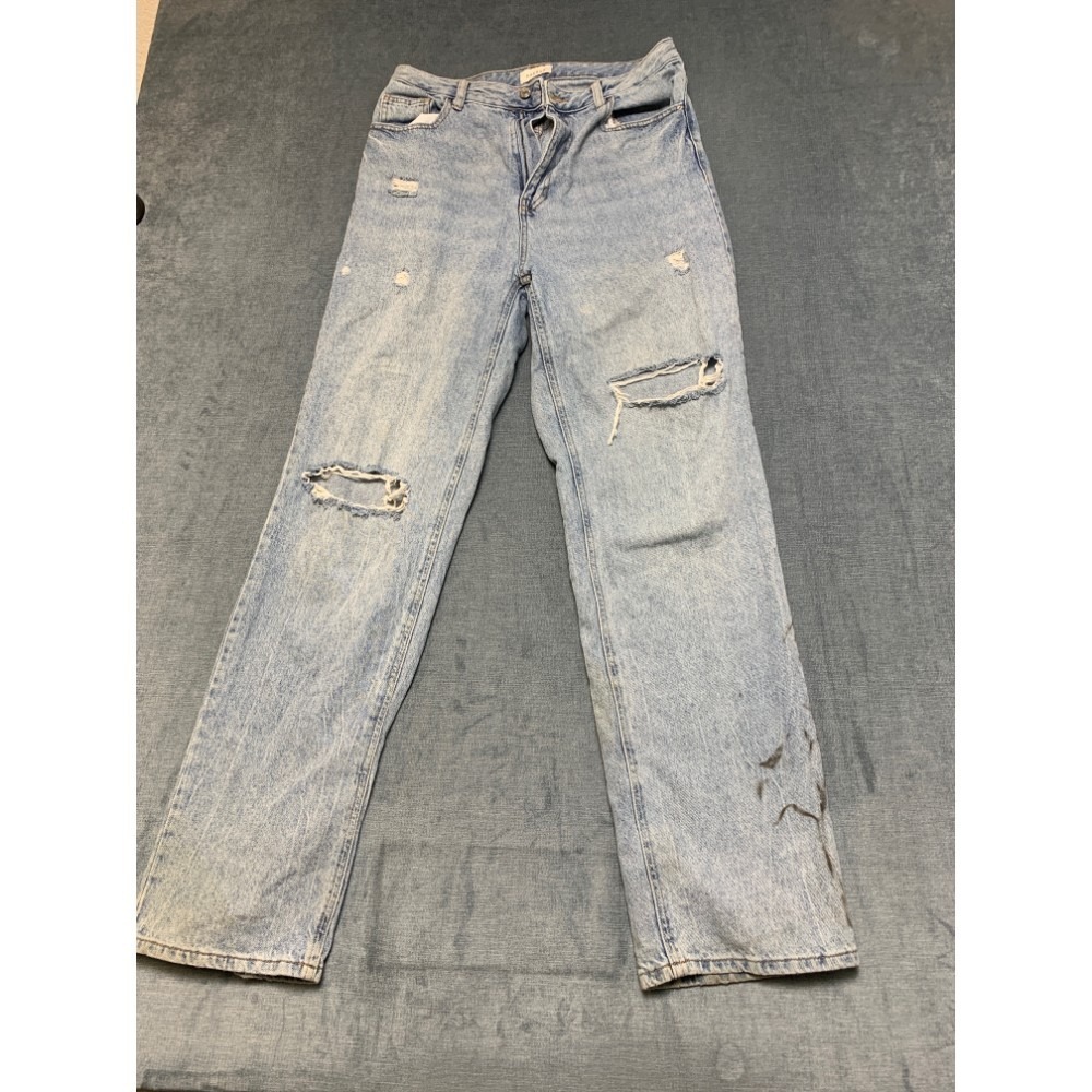 PacSun 90's Boyfriend Jeans Womens 30 Blue Denim Distressed Light Wash 5-Pockets